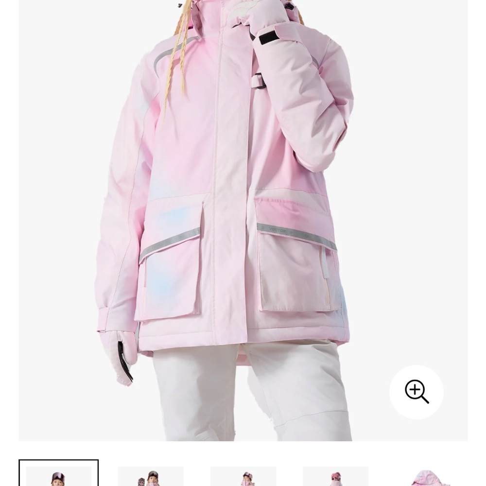 Women's Pink Ski & Snow Jacket Large